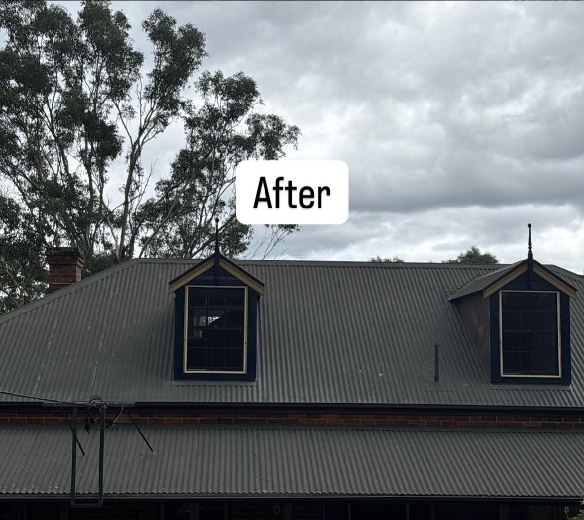 After exterior cleaning