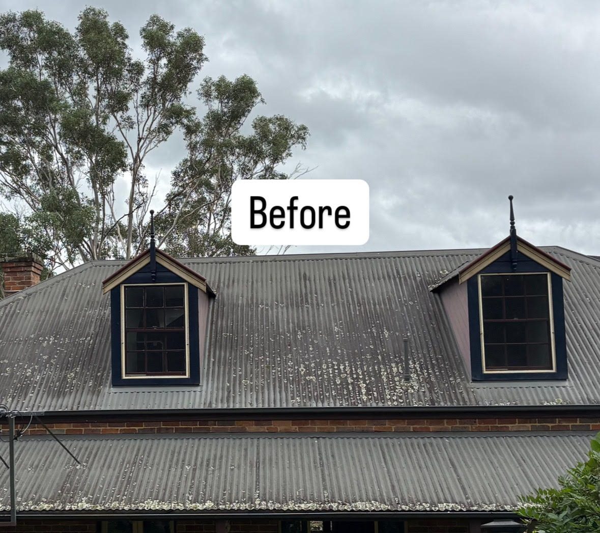Before exterior cleaning